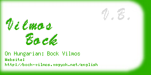 vilmos bock business card